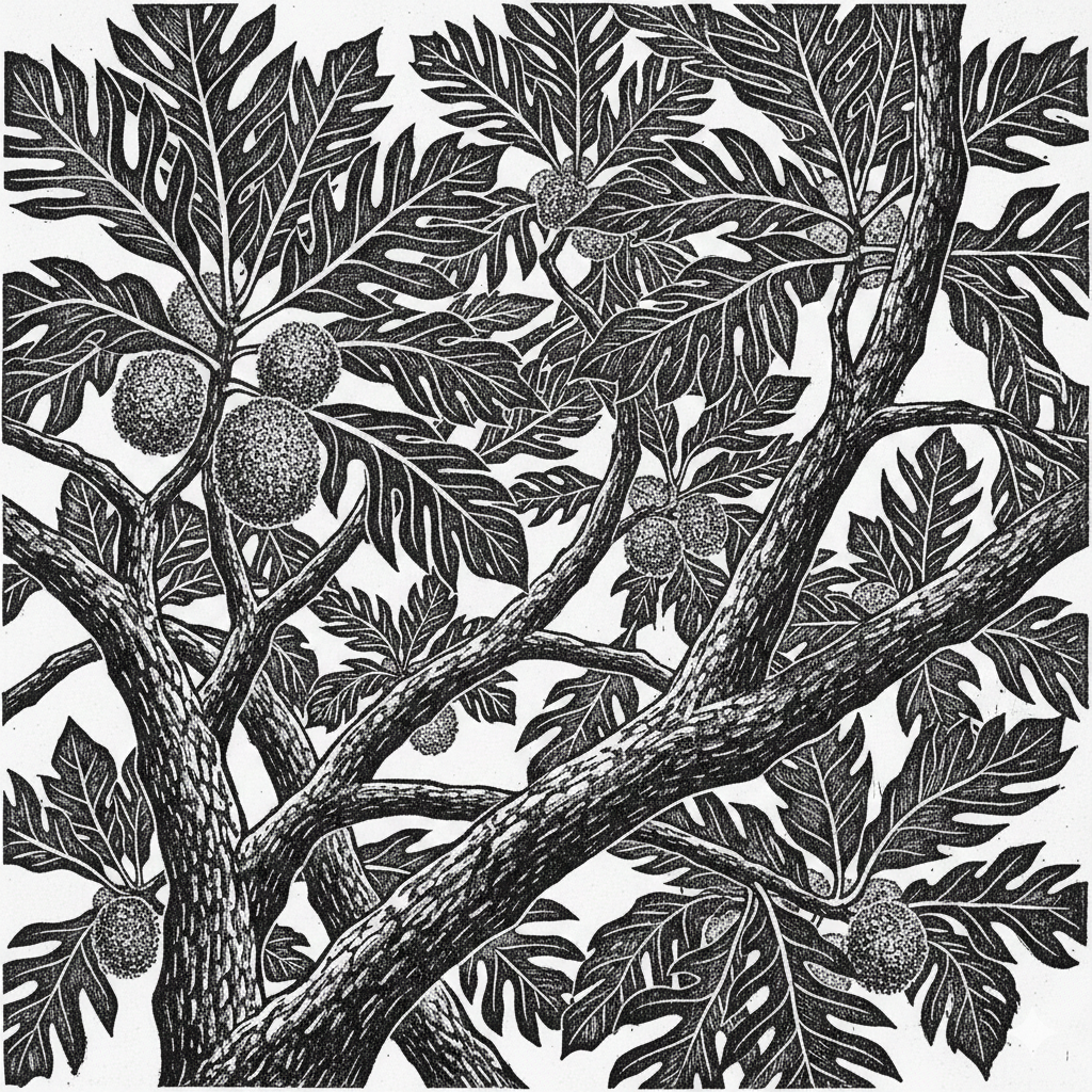 breadfruit drawing
